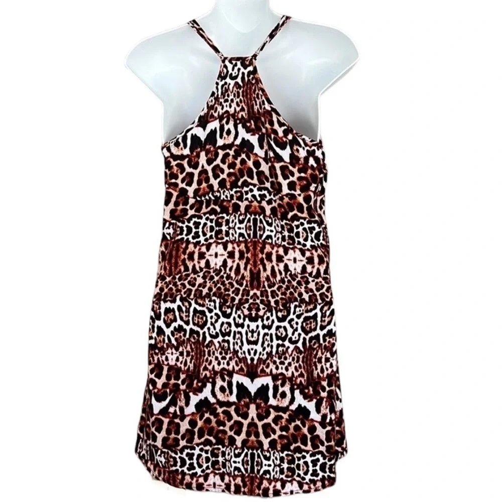 Eva Castillo Leopard Print Lace Racerback Slip Nightgown S - Picture 5 of 11